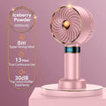 Hand Fan New Handheld Mini Fan USB 5000mAh Rechargeable Mini Portable Small Pocket Fan Data Display Personal Mini Hand Fans for Women USB Rechargeable Makeup Lash Fan for Office