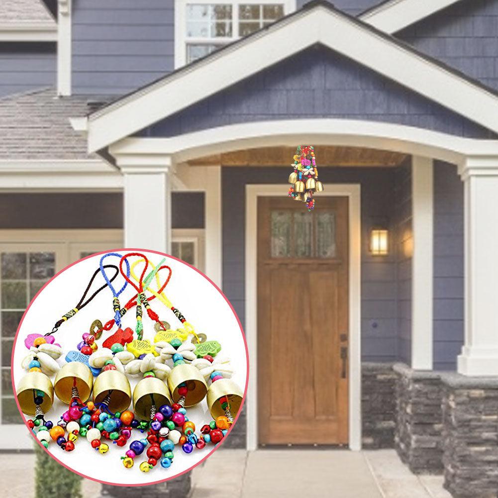 Handmade Copper Wind Chimes Hanging Ethnic Wind Bronze Bell Wood Fish Pendant Mobile Wind Chime Home Garden Outdoor Living Decoration Wind Bells Handmade Pendants For Birthday Gift & Home Decors