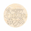 Unfinished Wood Happy Easter Door Sign Kit | Wood Craft Cutouts | 1/4" Thick |
