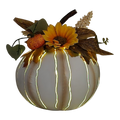 Metal Pumpkin with LED Candle -