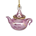 Egyptian Glass Teapot Ornaments - Etched Pink