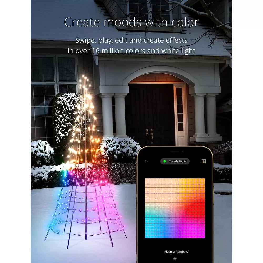 Twinkly 300-Light RGB LED Light Pole Tree (Generation II)