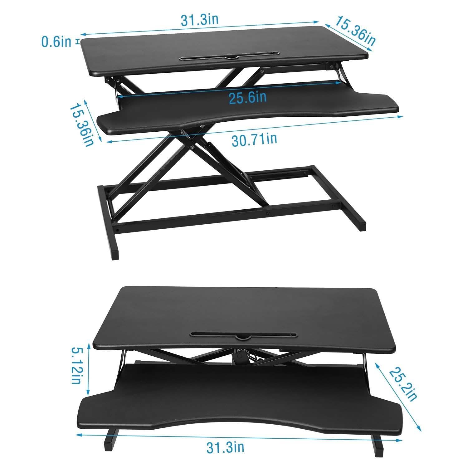 Height Adjustable Standing Desk Converter Workstation