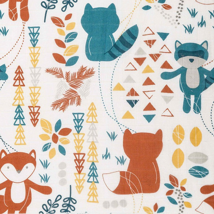 Leika Cotton Security Blankets – Fox & Raccoon – 16×16″