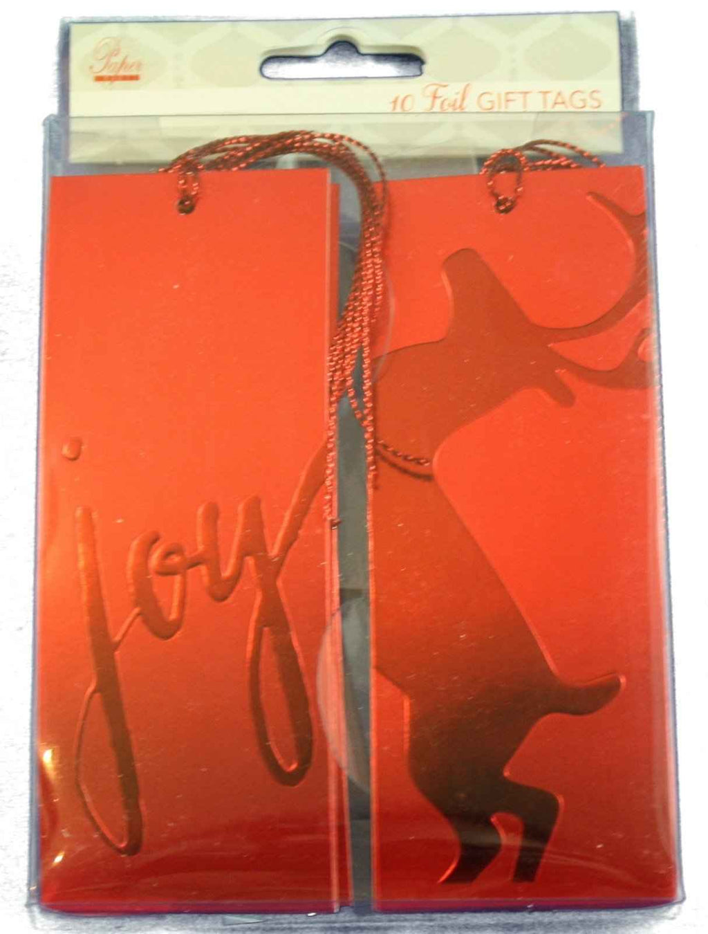 Foil Embossed Tie Gift Tags 10 Pack - Green