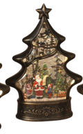 Illuminated Christmas Tree Water Globe  - Santa