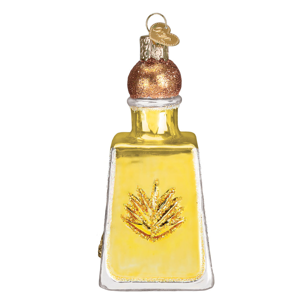 Tequila Bottle Glass Ornament