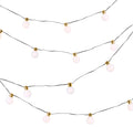 20' White Ball and Gold Cap Light Garland