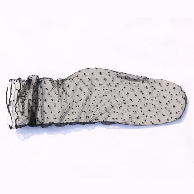 High Quality Lace Socks Women Transparent Mesh Ankle Socks Ladies Ultra-Thin Princess Tulle Socks For Women