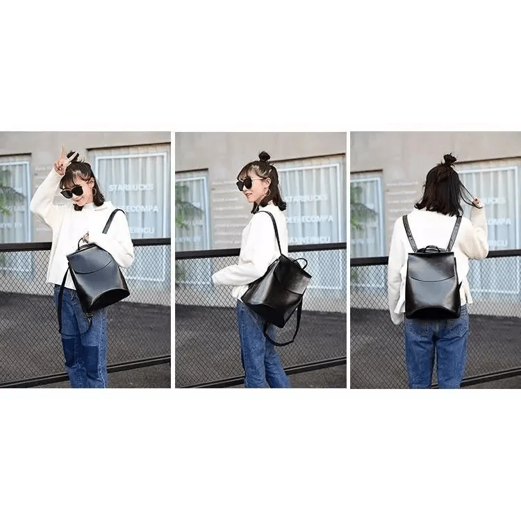 High Quality Leather Backpacks For Fashionable Women And Teenage Girls Large Capacity Shoulder Bagpack