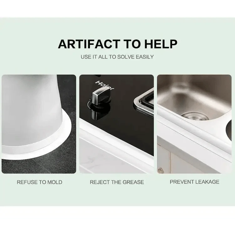 High Quality PVC Waterproof Wall Sticker Self Adhesive Sink Stove Crack Strip Kitchen Bathroom Bathtub Corner Sealant Tape Waterproof