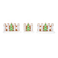 Gingerbread Christmas Fence - 3 Piece Set