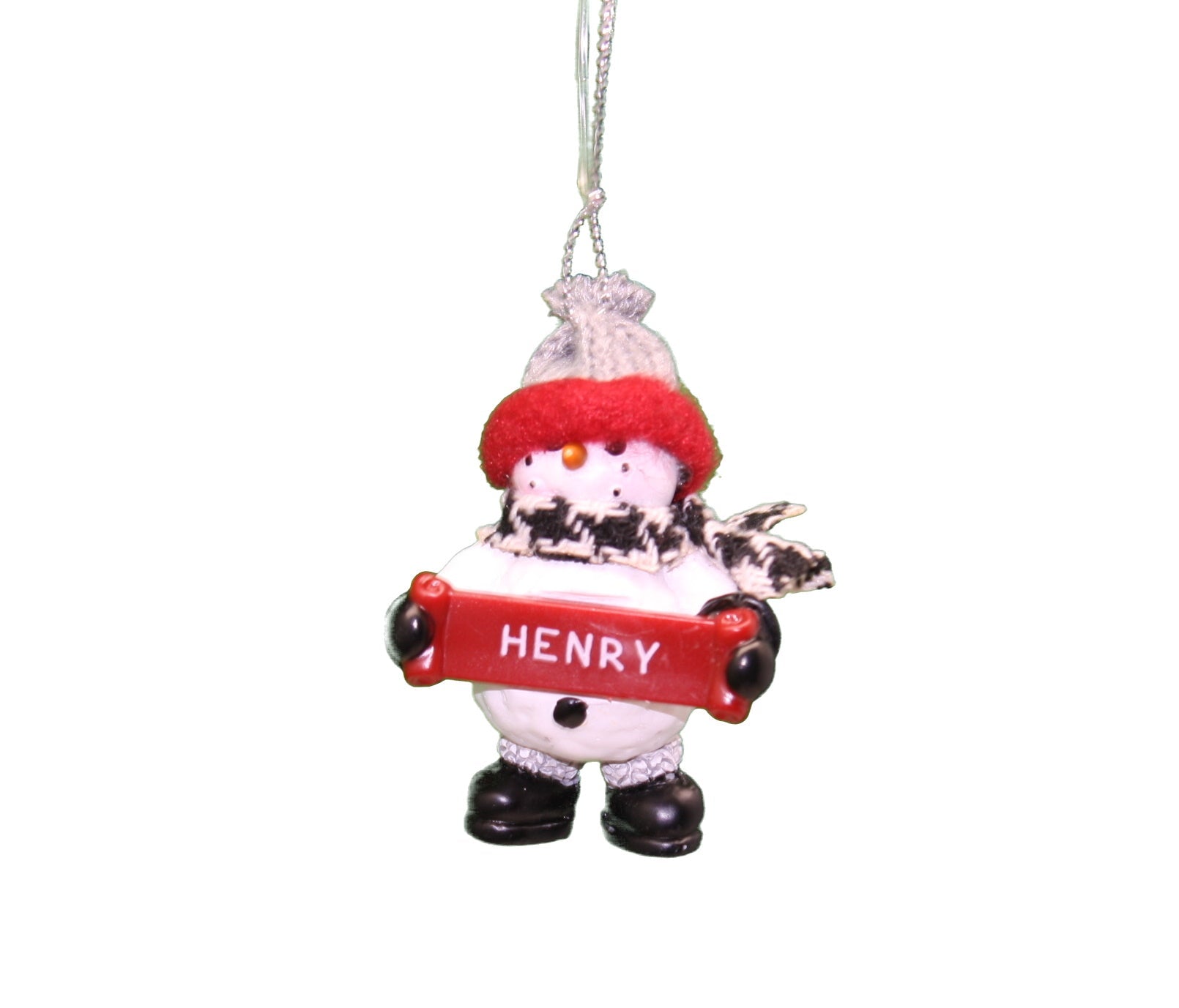 Cozy Snowman Ornament (Letters G - R) -