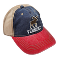 Two Tone Cap Vermont Moose - Red/Blue