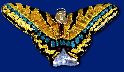 Swallowtail Butterfly Glass Ornament