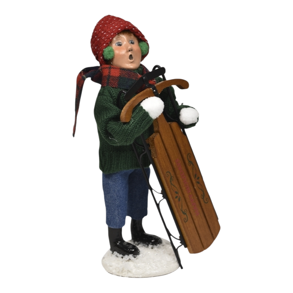Winter Sports Family - Sledding Boy