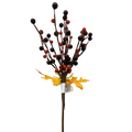 Orange Burgandy Berry Spray  With Autumn Leaves 10  Inch