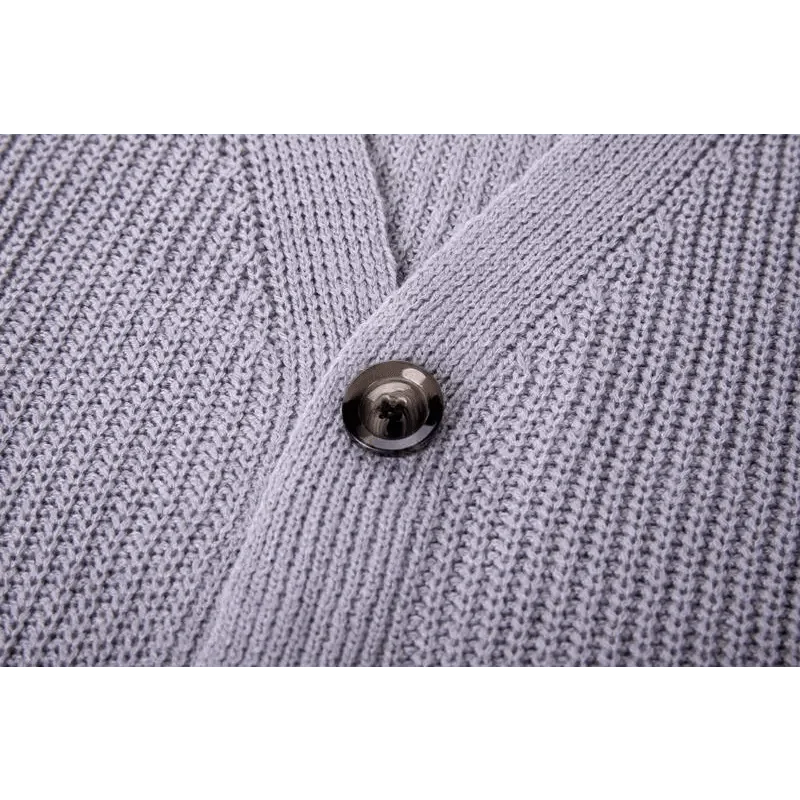 Hot Look Stylish Women's Knitted Cardigans Sweater Fashionable Autumn Long Sleeve Loose Coat Casual Button Thick V Neck Solid Female Tops