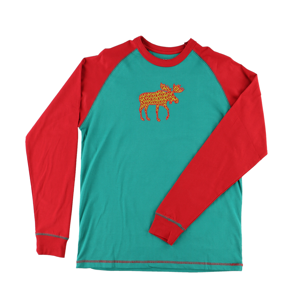 Pattern Moose Long Sleeve Tee - X-Small