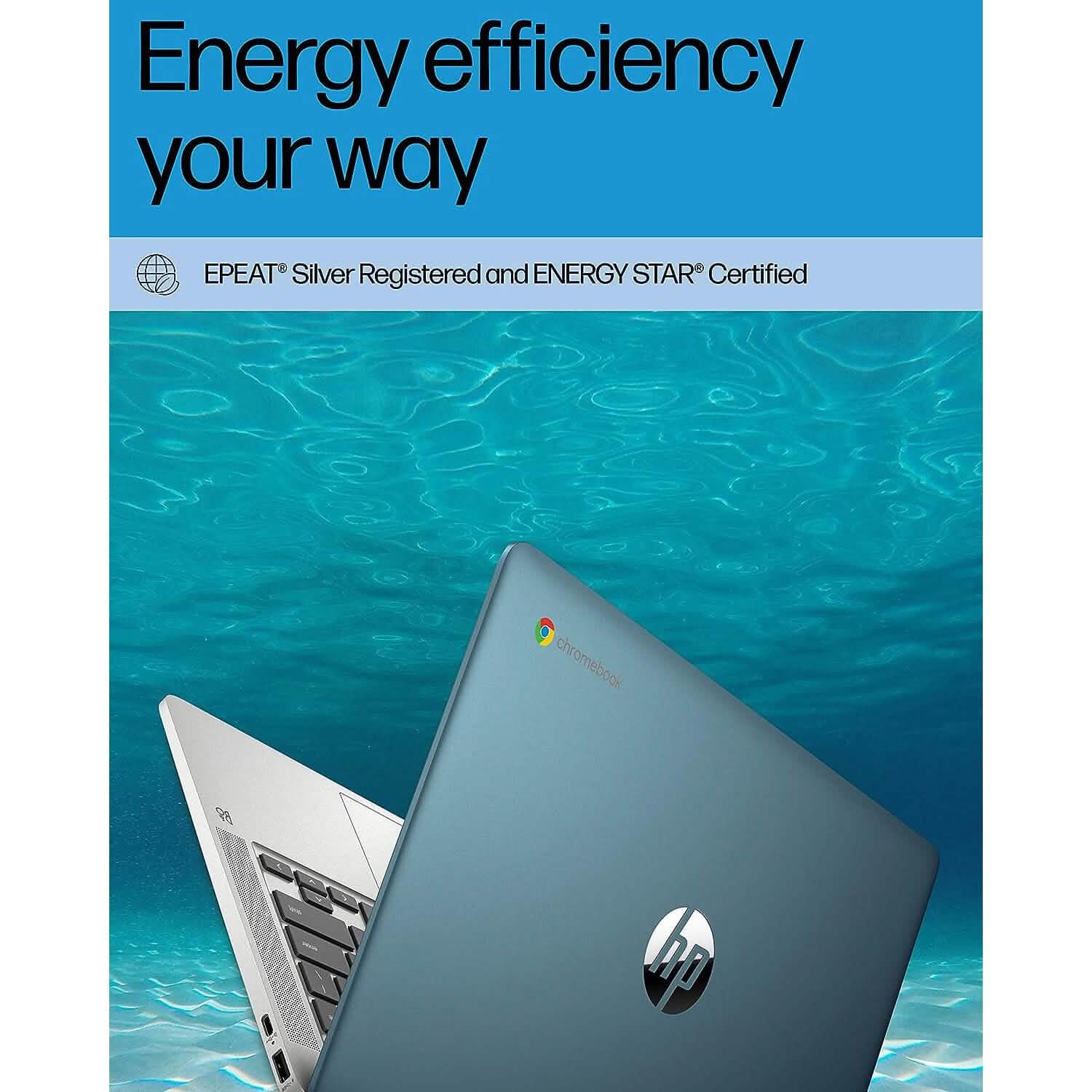HP 14a-na0220nr, 14" HD Chromebook Intel Celeron N4120, 4GB RAM, 64GB eMMC (Refurbished)
