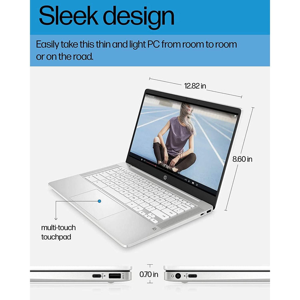 HP Chromebook 14" Laptop Intel Celeron N4120 Processor 4GB RAM 64GB SSD (Refurbished)