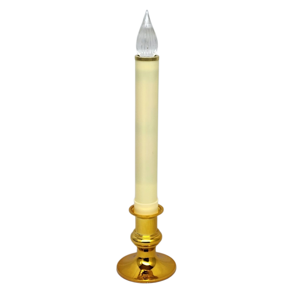 Newport LED Window Candle - Dixie - Brass with Sensor