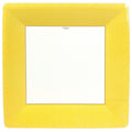 Caspari Grosgrain Border (Yellow) - Dinner Plate