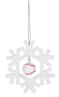 Sports Snowflake Ornament - Baseball