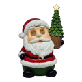 Jolly Santa with Moving Eyes and Christmas Tree
