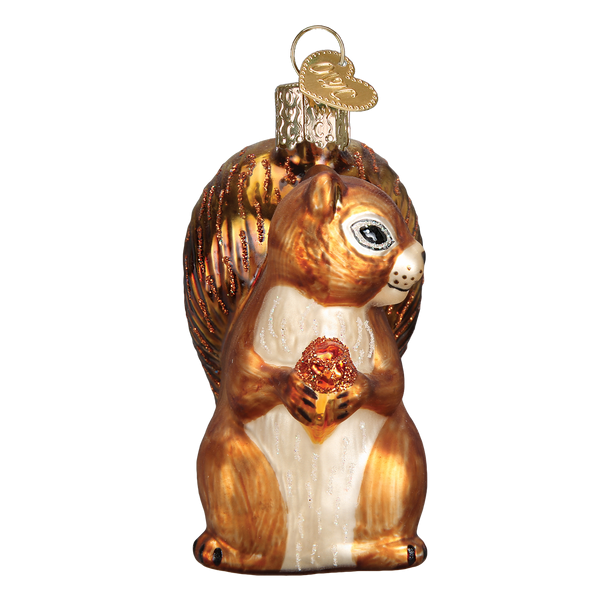 Squirrel Glass Ornaent
