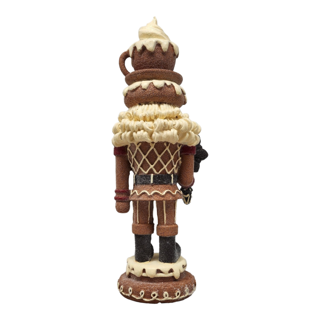 Gingerbread Nutcracker Figurine - Hot Cocoa