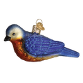 Western Bluebird  Glass Ornament