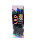 50-Light 5mm Multi-Color LED Green Wire Light Set
