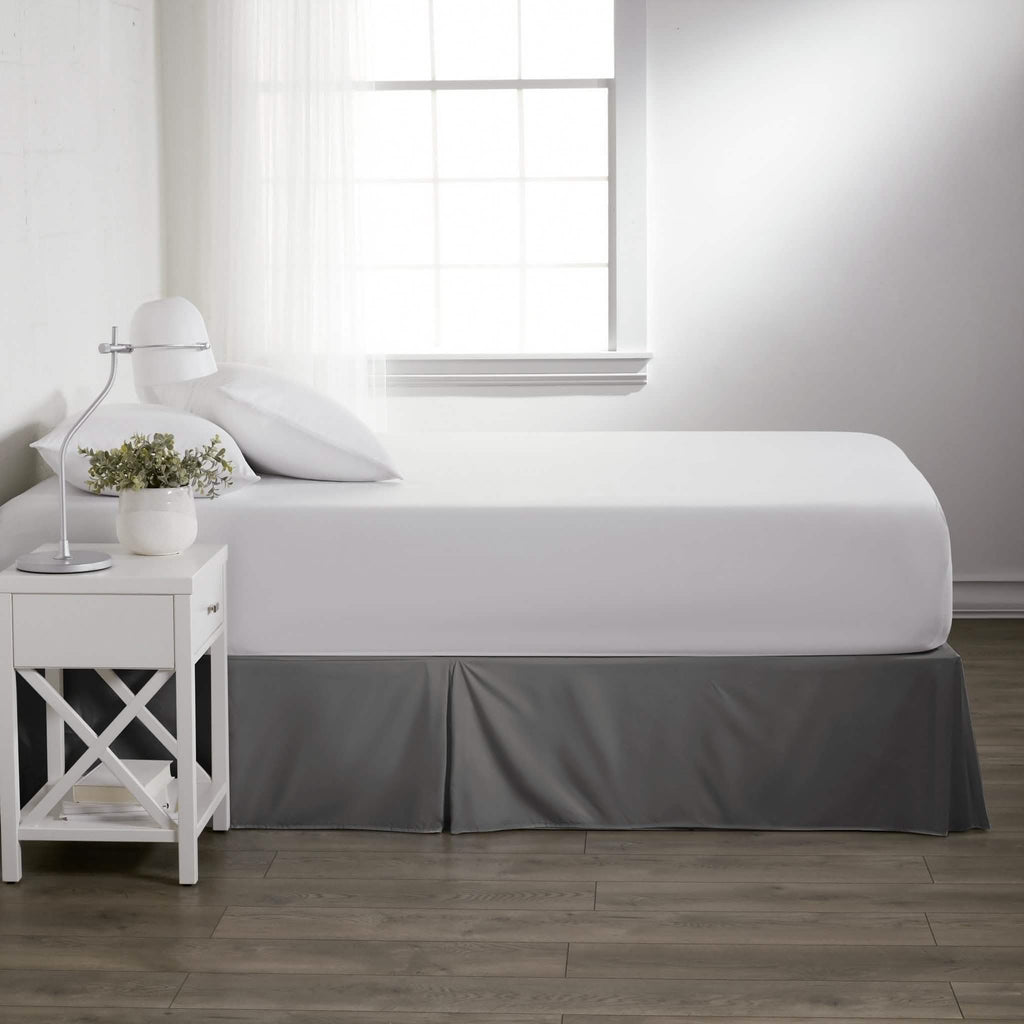 Hypoallergenic Pleated Premium Solid Bed Skirt