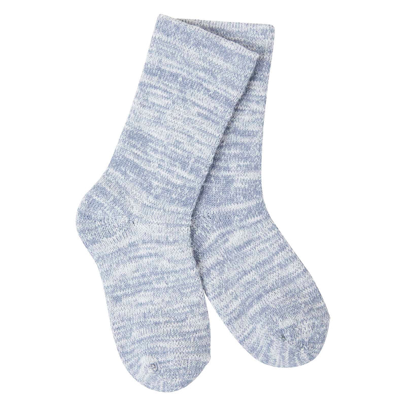 Mouse Creek Gallery Slub Socks - Dusty Blue - Child Size 10 -13