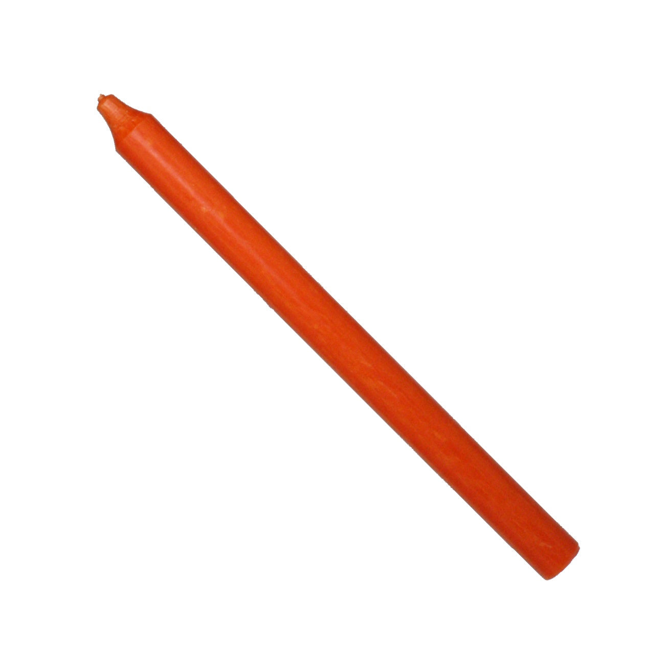 Rustic Taper Dinner Candle - 12 Inch Dark Orange