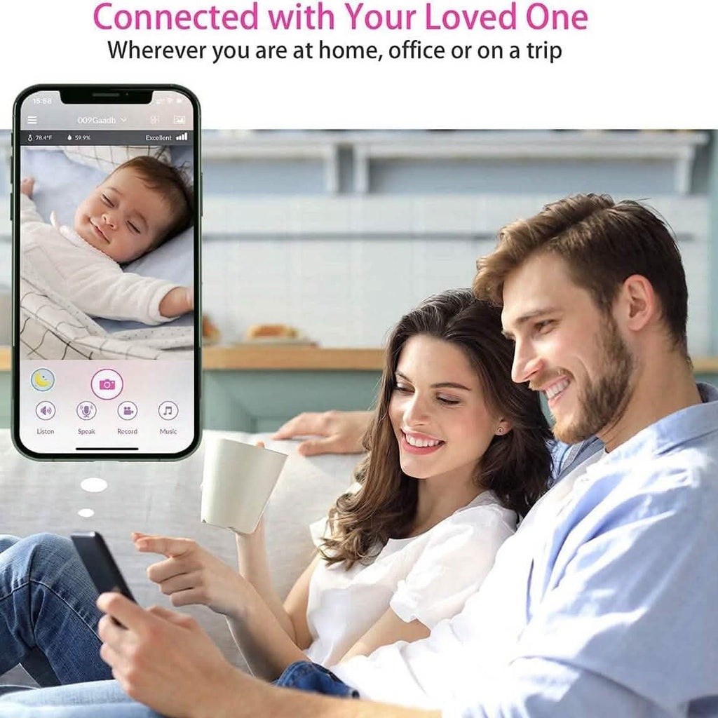 iBaby M8 2K Smart Baby Monitor, 355° Pan 110° Tilt and 2-Way Talk  (Refurbished)
