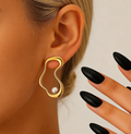 Hollow Geometric Stainless Steel Earrings