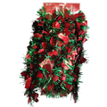 12 foot 4 Ply Luxury Matte Tinsel Garland - Red/Green