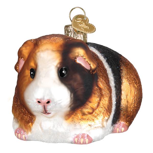 Guinea Pig Glass Ornament