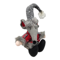 Plush Sitting Mouse - 16 Inch - Grey Hat
