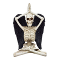 Yoga Skeleton Figurine - Urdhva Hastasana in Sukhasana Pose