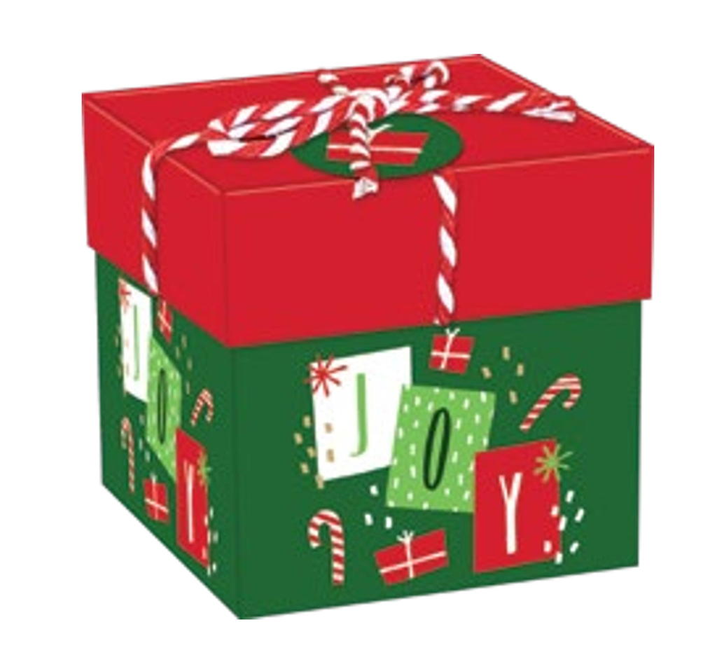 Gift Box Cube for Gift Cards - 3" x 3" -  Joy Present Stack