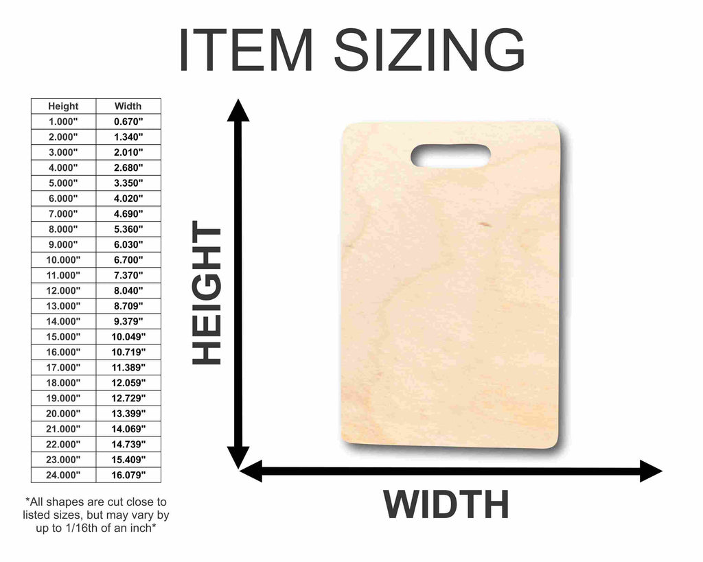 Unfinished Wood Cutting Board Crafting Shape - Kitchen - Craft - up to 46"  DIY