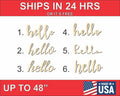 Unfinished Wood Hello Cutout up to 48" Wide - Home Decor DIY