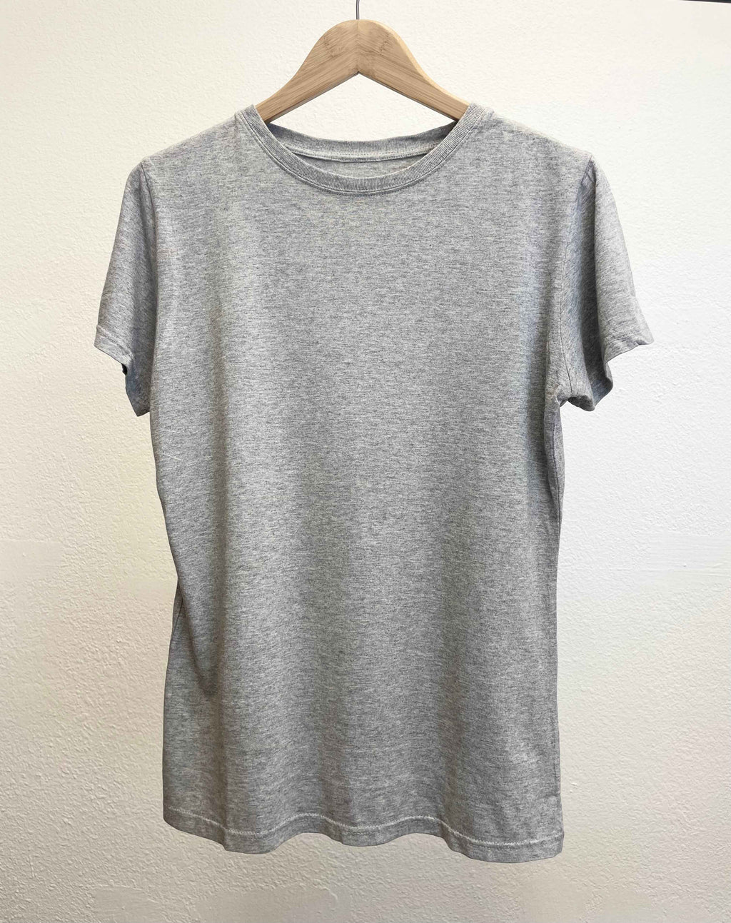 Spun Bamboo Women's Bamboo/Cotton Short Sleeve Crew Neck T-Shirt - Heather Grey