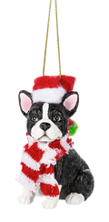 Santa Paws - Dog Ornament - Boston Terrier
