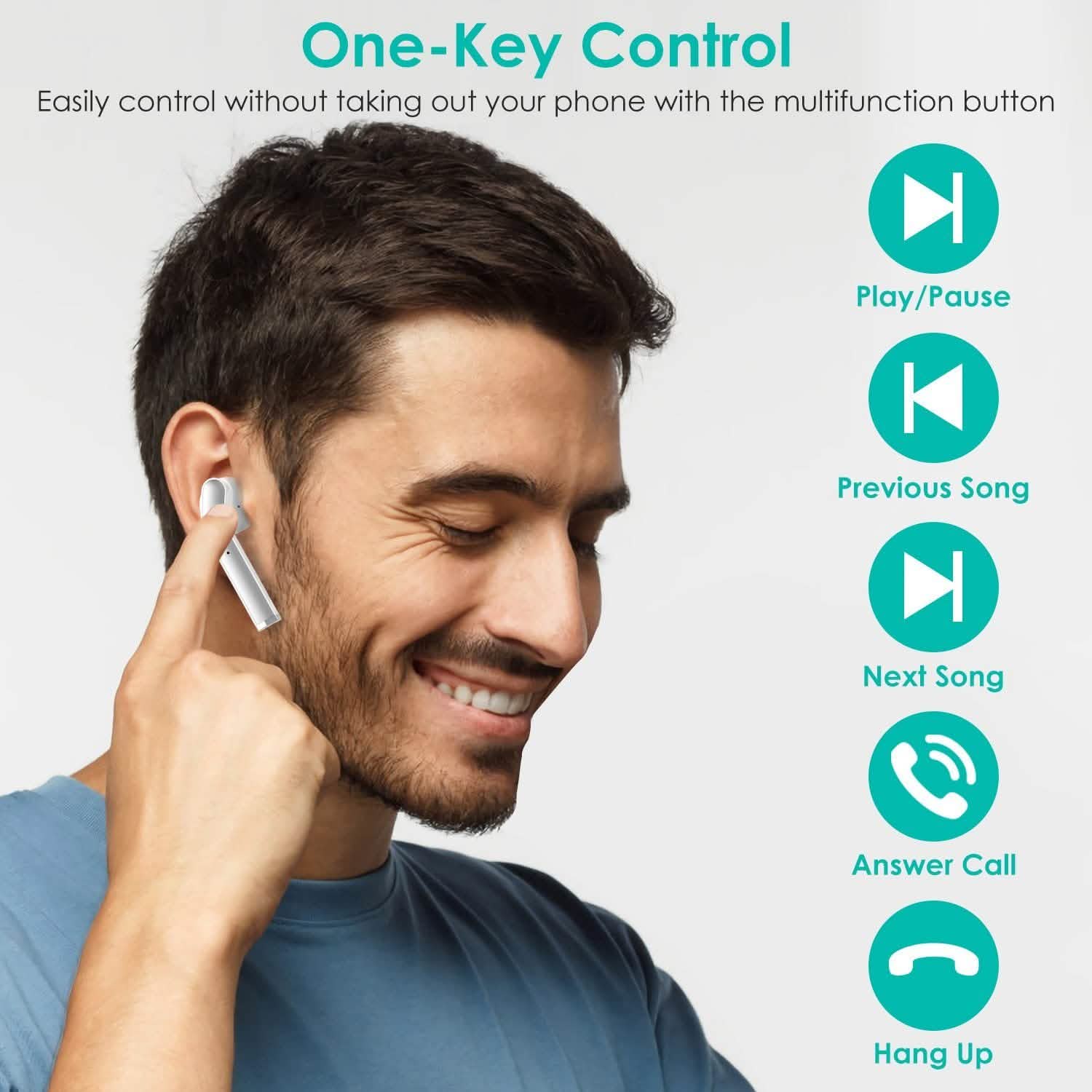IPX5 Waterproof Wireless 5.0 TWS Earbuds