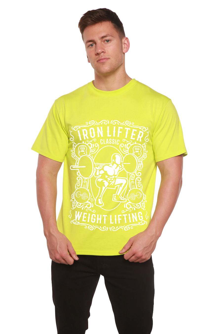 Iron Lifter Men's Bamboo Viscose/Organic Cotton Short Sleeve Graphic T-Shirt