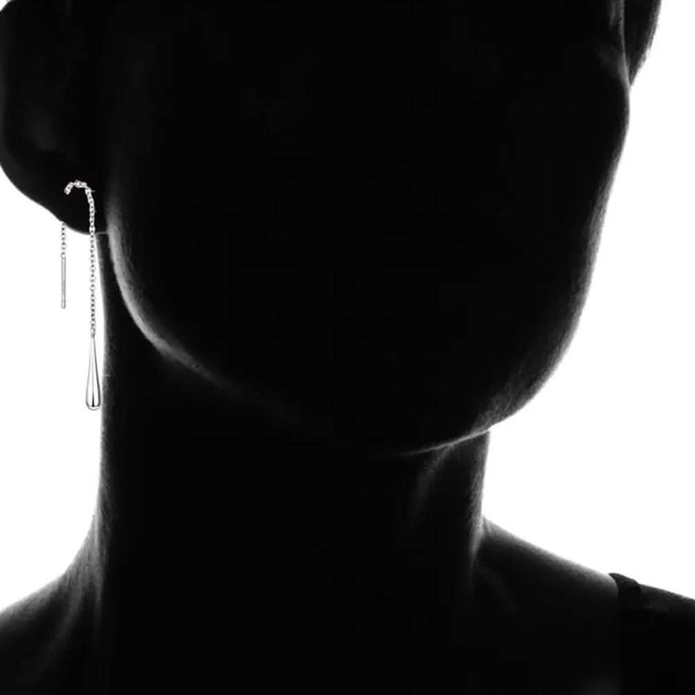 Italian Sterling Silver Threader Drop Earrings